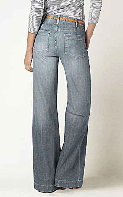 กางเกงยีนส์แฟชั่นของผู้หญิง2023กางเกงเอวต่ำทรงตรงกางเกงขายาวลำลองสำหรับทุกวันกางเกงแฟชั่นอเนกประสงค์