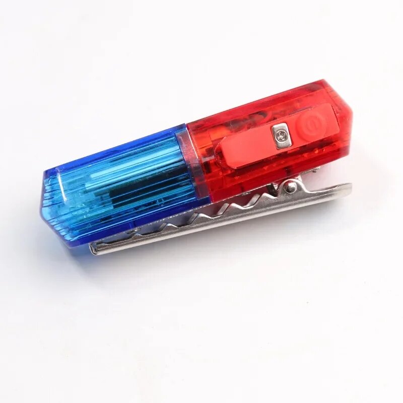 LED Red and Blue Multifunction Flashing Warning Light Waterproof Traffic Safety Shoulder Light Manual Control Built-in Battery