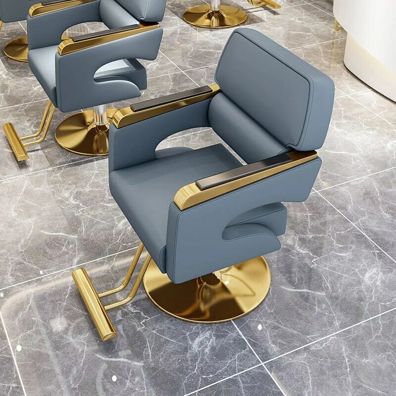 Profesjonalna stylistka kosmetyczna krzesła fryzjerskie twarzy obrotowa krzesła fryzjerskie ergonomiczne luksusowe meble Silla Barberia
