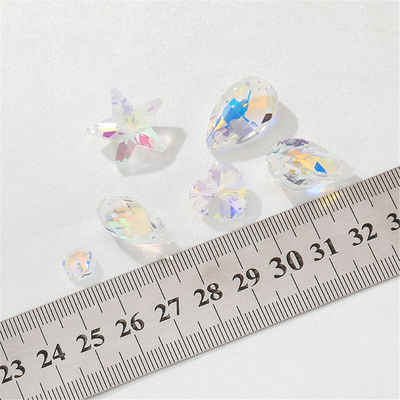 Gaya Baroque ilusi kristal transparan liontin DIY buatan tangan gelang kalung bahan perhiasan paket aksesori L363
