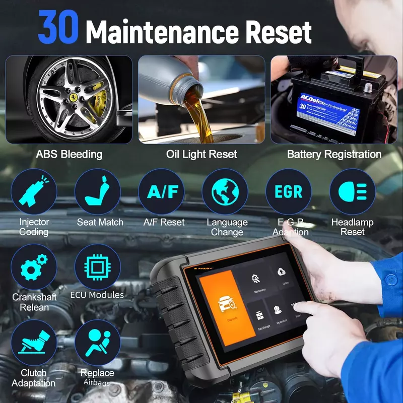 Foxwell NT809 OBD2 Automotive Scanner Professional Alle System IMMO A/F 30 Reset Bi-directional OBD Auto Diagnose werkzeuge PK MK808 Free Update