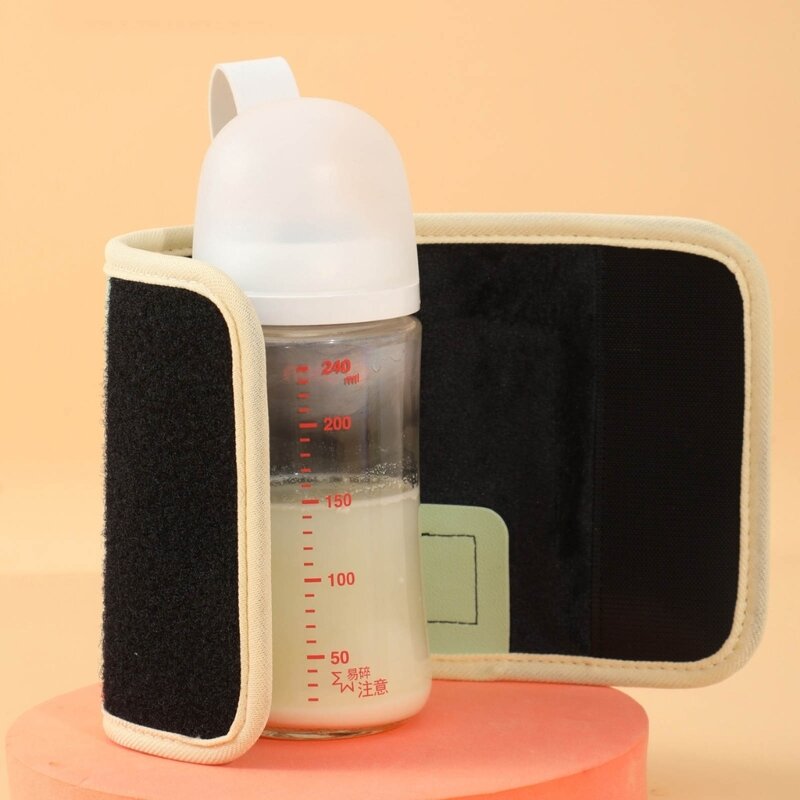 Funda para biberón lactancia para bebé, calentador portátil para biberón con pantalla Digital