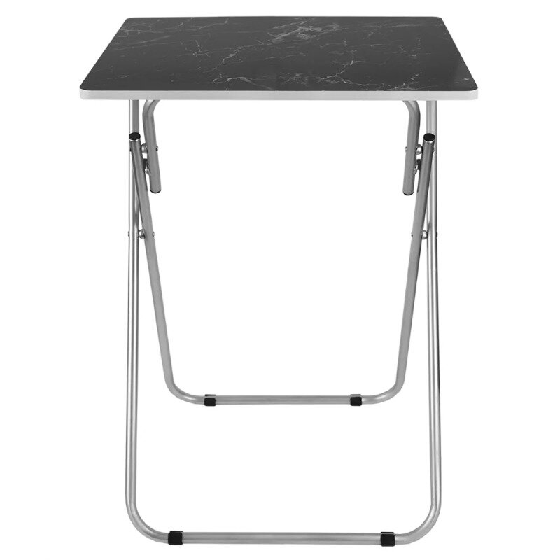 Marble Design Multi-Purpose Foldable Table, Black/Grey
