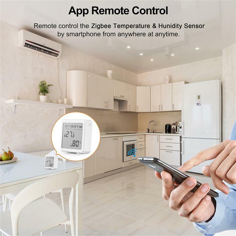 Zigbee-Capteur de température et d'humidité, compatible avec Alexa, Google Home Assistant, écran LCD, Tuya Therye.com Hyg