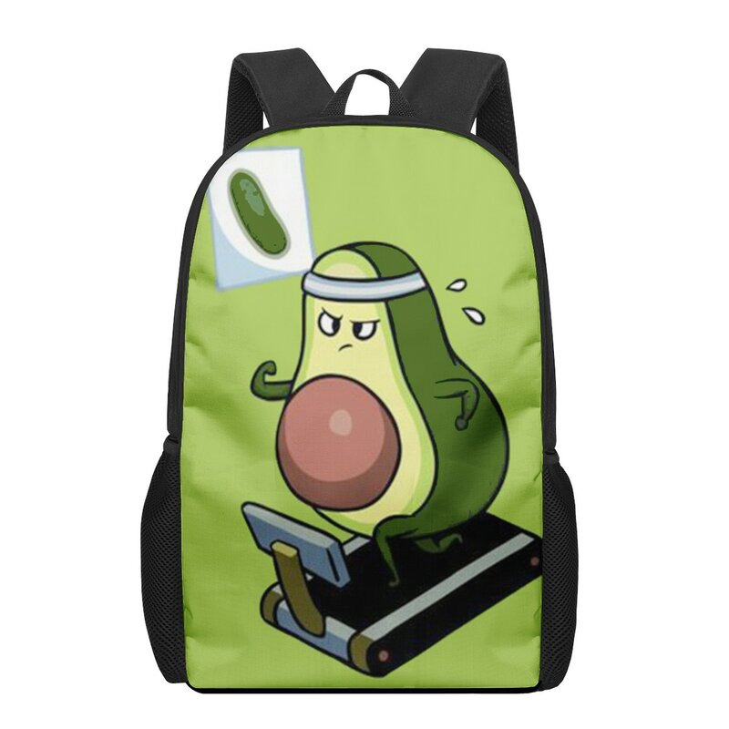 Cartoon Cute Avocado Print School Bags for Boys Girls studenti primari zaini Kids Book Bag Satchel zaino di grande capacità