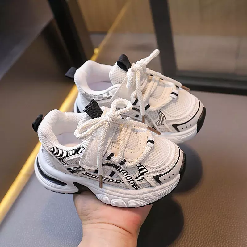 Children's Sneakers for Boy Mesh Patchwork Sports Shoes for Girls Fashion Chunky Versatile Kids Causal Shoes School Versatile