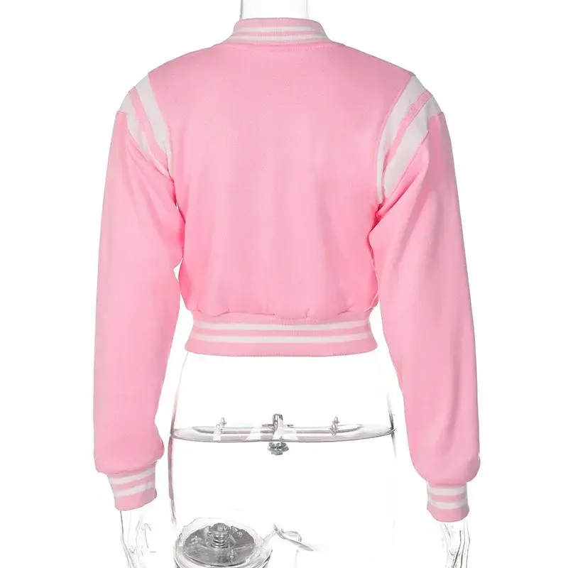 Sportowa kurtka na zewnątrz bluzka płaszcz damski klasyczna krótka kurtka Streeswear płaszcz jesienny damski strój baseballowy