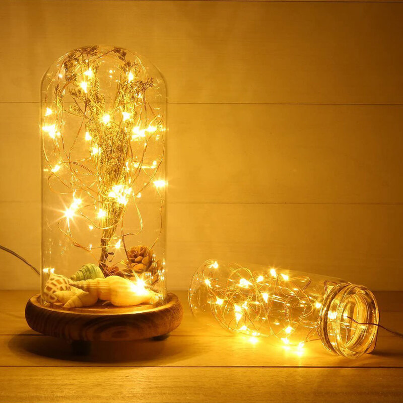 Guirxiété lumineuse LED en fil de cuivre, lumières dégradées, batterie 2AA, 62IP65, étanche, guirxiété bricolage, Noël, décoration de fête de mariage