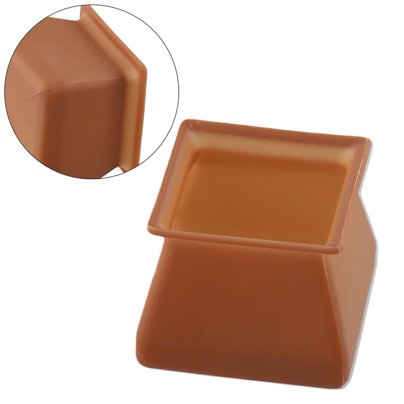 Penutup bantalan kaki kursi silikon kelas makanan, pelindung lantai meja silikon bebas BPA 3.7*3.7*3cm