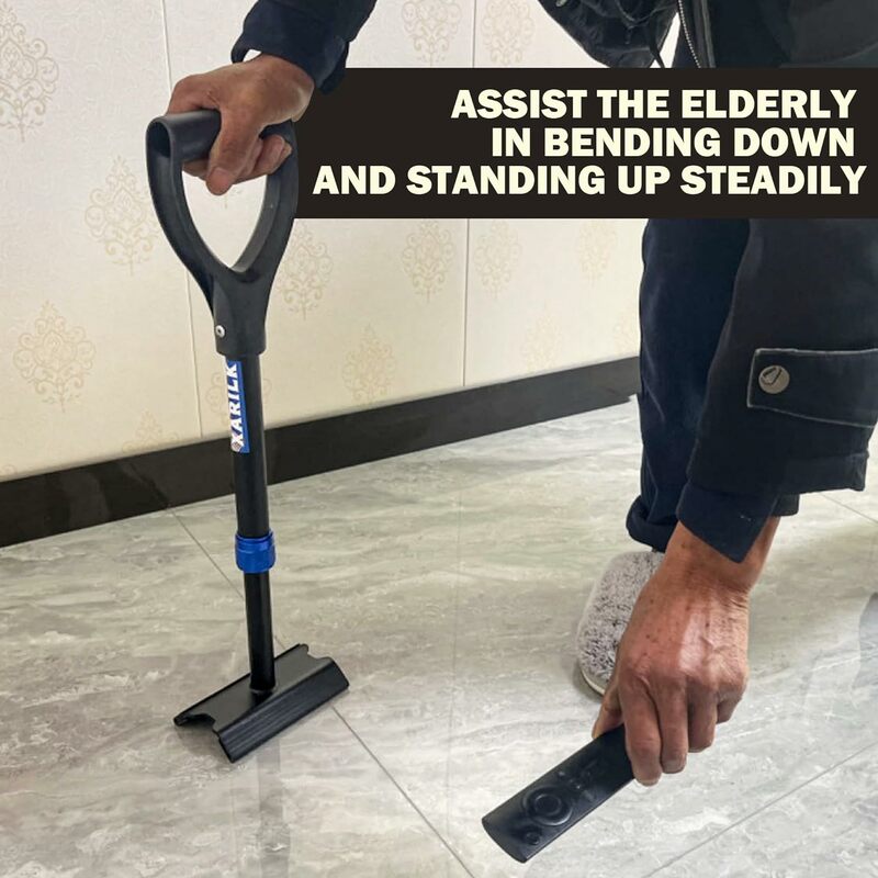 Auxílio de pé ajustável para idosos, Bastão de caminhada curto, auxílio de assistência para idosos, ajuda idosos a se levantarem do chão e do chão, 17 em-22 em