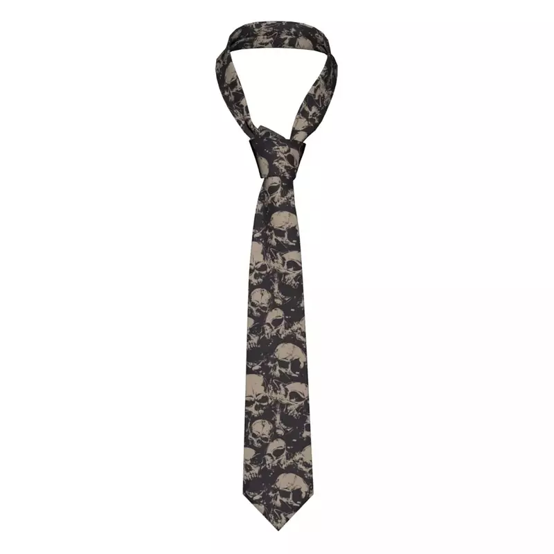 Cravates Classiques en Polyester pour Homme, Motif Grunge avec Crânes, Style Rock, à la Mode, pour Bureau, Mariage, 03/Wear, 8 cm