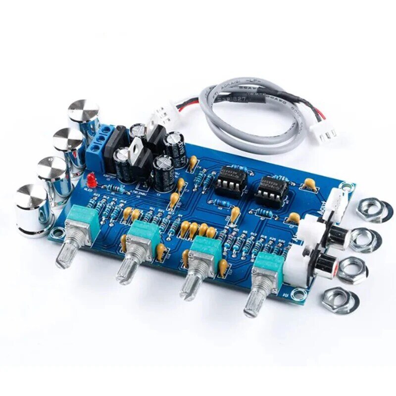 XH-M164 NE5532 Amplifier Board Module Stereo Pre-amp Preamplifier Tone Audio 4 Channels 4CH CH Control Circuit PCB