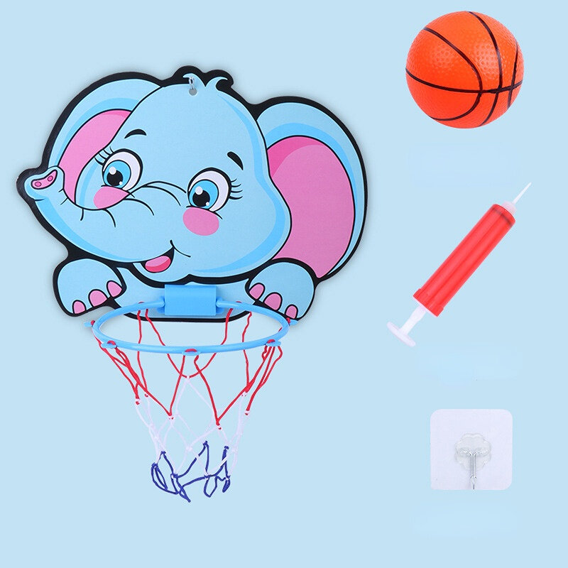 Kit de aro de baloncesto para niños, soporte de baloncesto de animales creativos de dibujos animados, juego de interior al aire libre, juego deportivo, juguetes para niños, nuevo