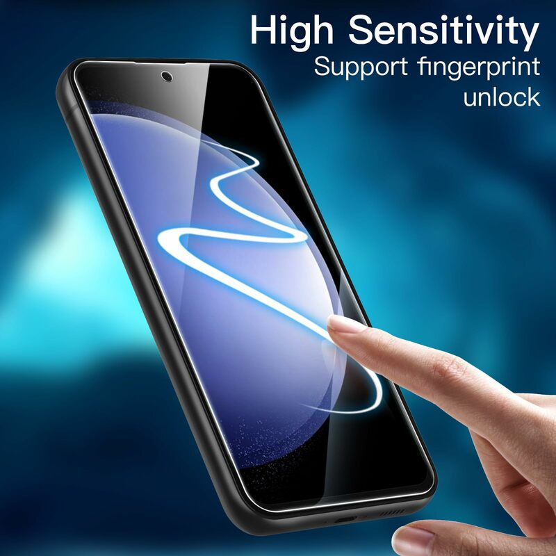 Protetor de tela para Samsung Galaxy S23 FE, 9H Hight Alumínio, Anti Scratch Case Amigável, Amigável, Vidro Temperado, Frete Grátis