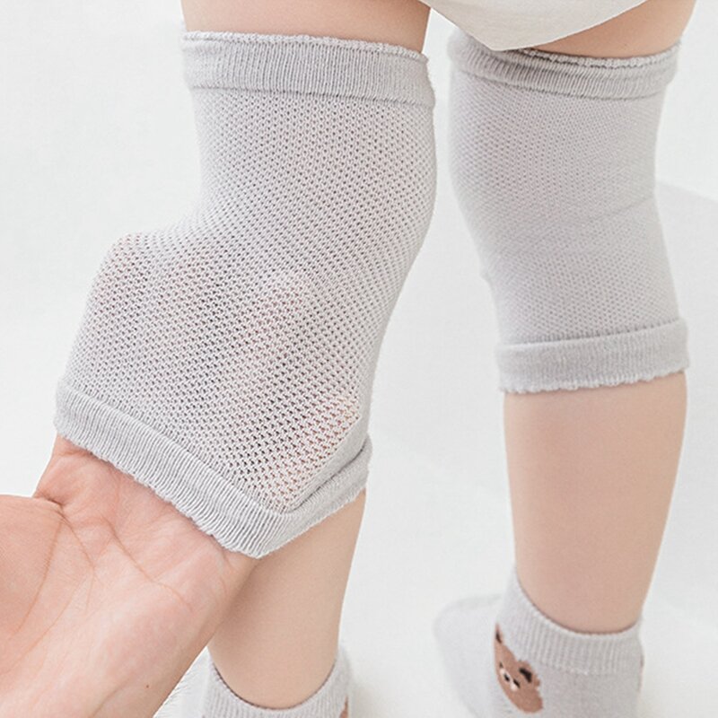 Joelheira e meias antiderrapantes para bebê, aquecedor de pernas para bebês, protetor para crianças, segurança rastejando, almofada de cotovelo, 0 a 3 anos