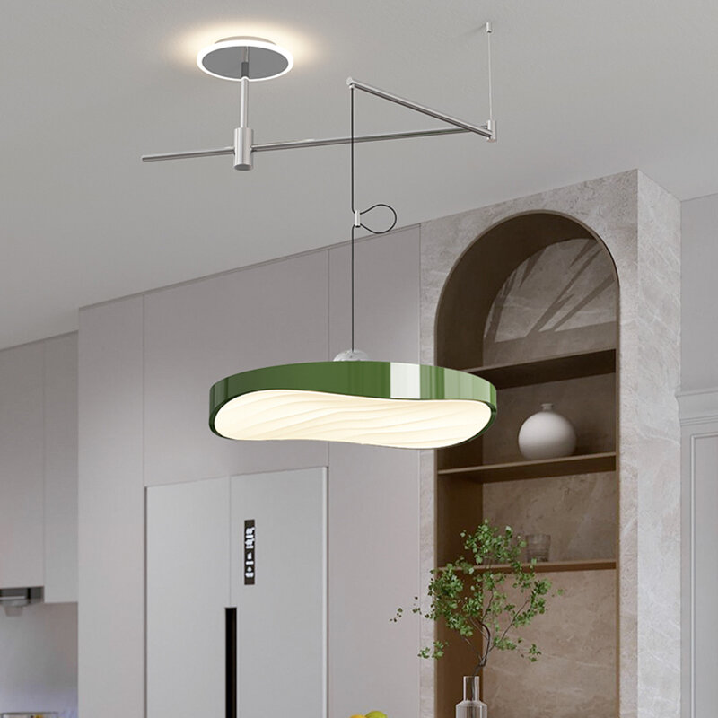 Plafonnier LED suspendu au design moderne, luminaire décoratif d'intérieur, idéal pour une table à manger ou un restaurant