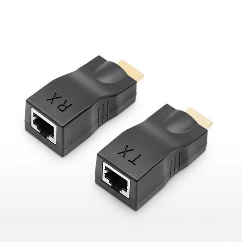 RJ45 jaringan port RJ45 yang kompatibel dengan HDMI 4K 1080P HD, kompatibel dengan RJ45 melalui CAT5e / 6 UTP LAN kabel ekstensi