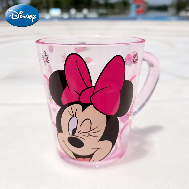 Disney-taza de agua con diseño de dibujos animados para niños, vaso de agua con diseño de Mickey, Frozen, princesa Elsa, Pluto, regalo Kawaii