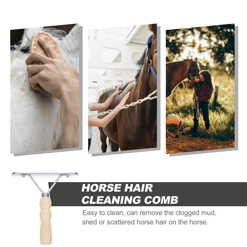 Cavalo durável Nail Rake Comb, Prático Pet Hairbrush, Grooming Suprimentos, Limpeza