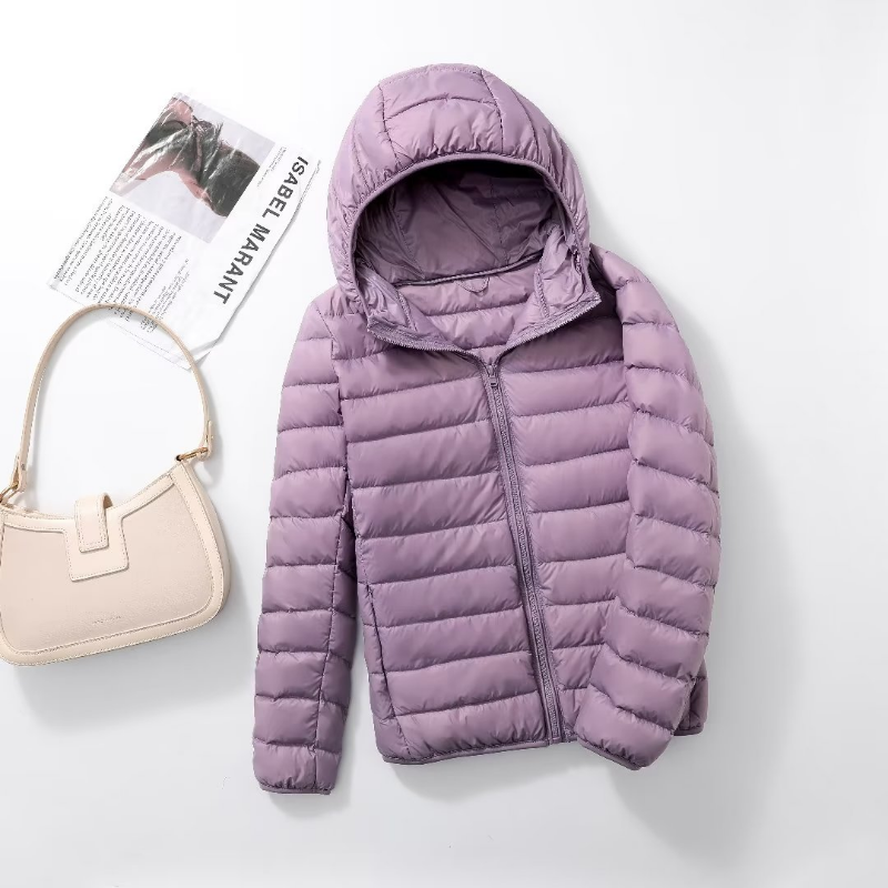 여성용 후드 숏 퍼퍼 재킷, 슬림핏 코트, 화이트 덕다운, 한국 패션, 30 가지 색상, 2023 신상품, 가을 겨울