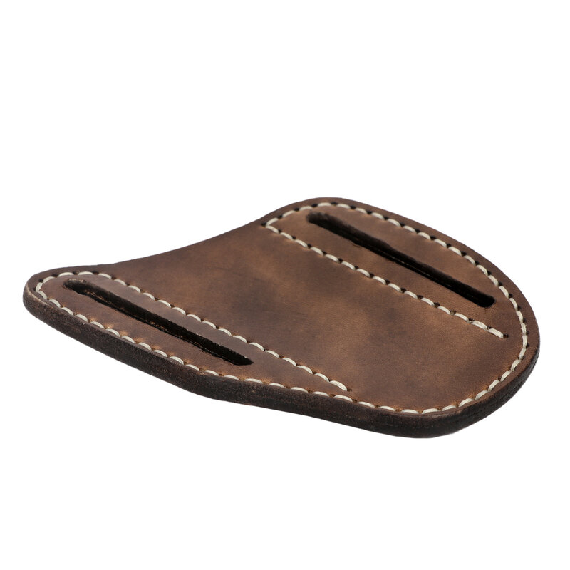 Tourbon Leather EDC Pocket Slip untuk Pisau Lipat Kantong Pisau Mini Holder Pisau Selubung Banyak untuk Sabuk Coklat
