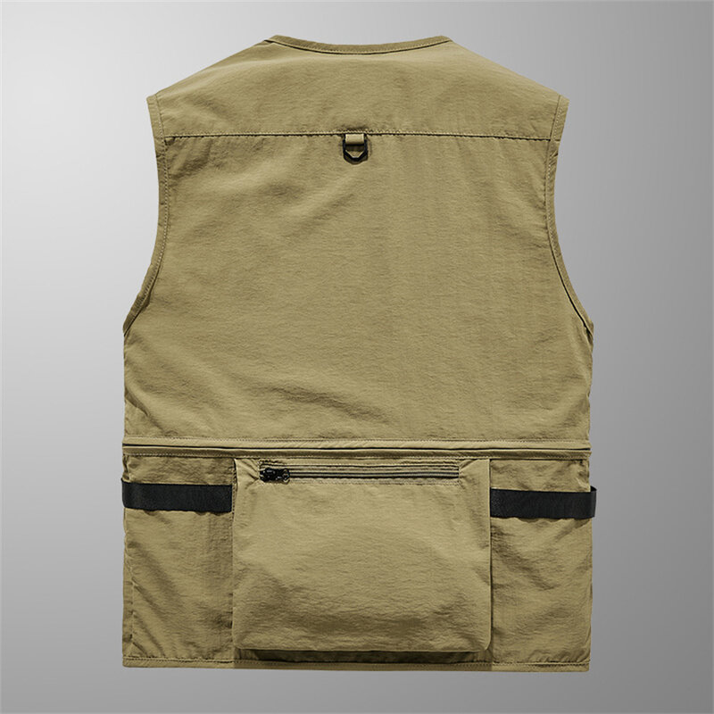 Detachable Tactical Vests for Men Pockets Hiking Fishing Vest Men's Photographer Waistcoat Outdoor Cargo Sleeveless Jacket 2024