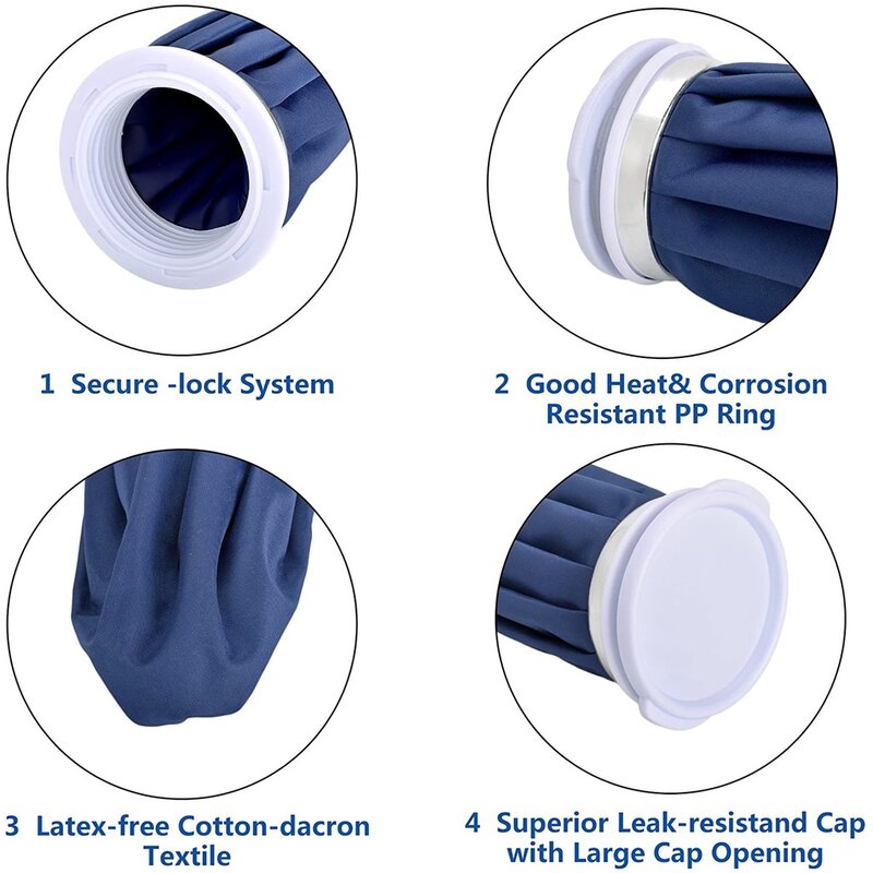Ice Bag perban profesional dengan kantong es yang dapat digunakan kembali pak untuk lengan betis lutut bahu leher terkilir kompres panas dan dingin