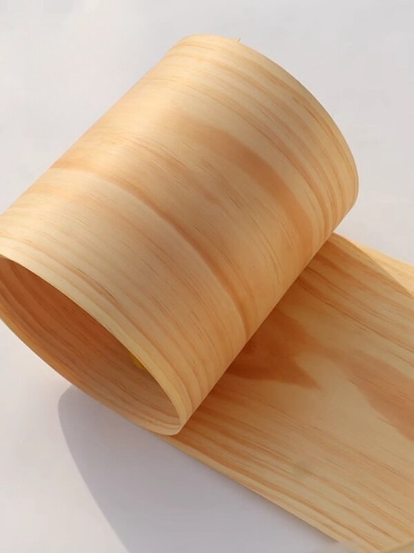 Pure Solid Wood Veneer L: 2.5metersx200x0.5mm Natural Pine Patterned Veneer