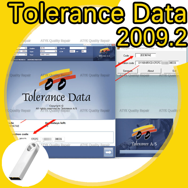 Car Diagnostic Tolerance Data Tools, Auto Repair Tuning, Manutenção de Veículos, Atualização, Vci, 2024, 2009.2, Novo