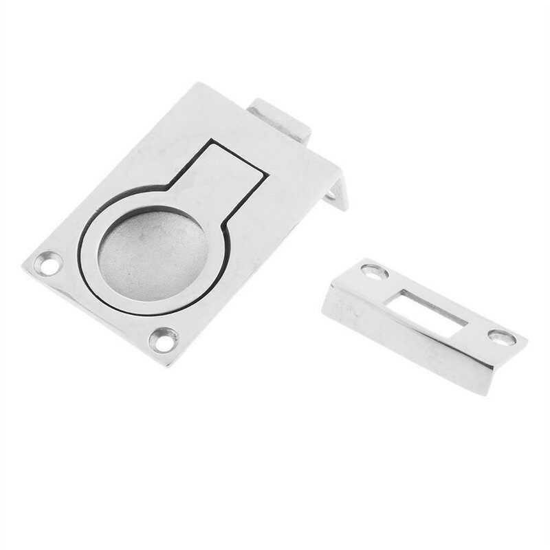 1pcs Floor Latch Marine 316 Stainless Recessed Hatch Pull Buckle Floor Latch Flush Ring Pull For Marine Boat Hatches, Drawers