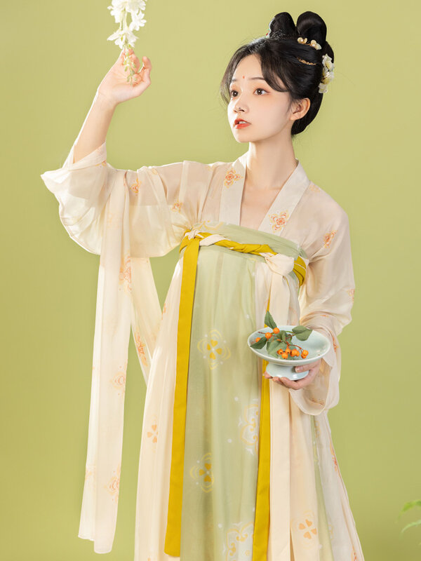 Женское традиционное китайское платье Hanfu принцессы богини с вышивкой для сценического танца, костюм для косплея с градиентом