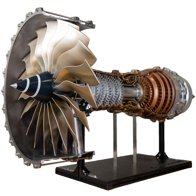 Large Long Turbofan Engine Model, Fighter Engine, Edição Limitada, Personalizado, 80cm