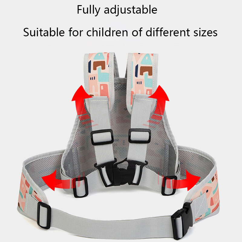 Sabuk pengaman sepeda motor dan anak-anak, Harness sabuk pengaman kekuatan tinggi dapat disesuaikan, sabuk keselamatan pelindung belakang reflektif