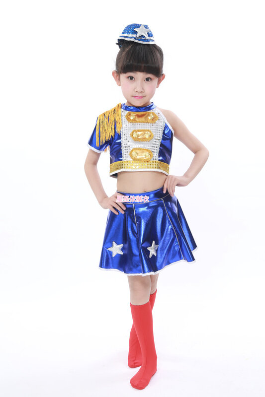 New Children's Performance Clothing Children's Sequins Modern Dance Jazz Dance Clothing Boys and Girls Dynamic Street Dance