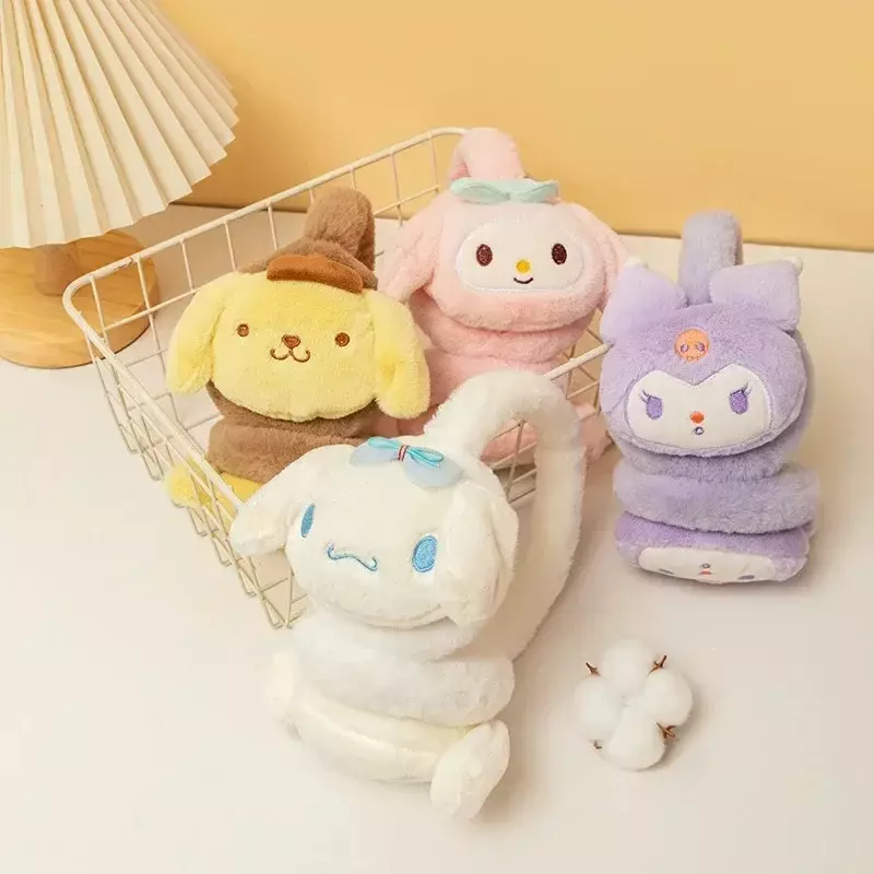 Sanrio Kuromi My Melody Cinnamoroll Earmuffs Soft Plush Winter Keep Warm Antifreeze Cartoon Kawaii Earmuffs Ear Bags Warm Ears