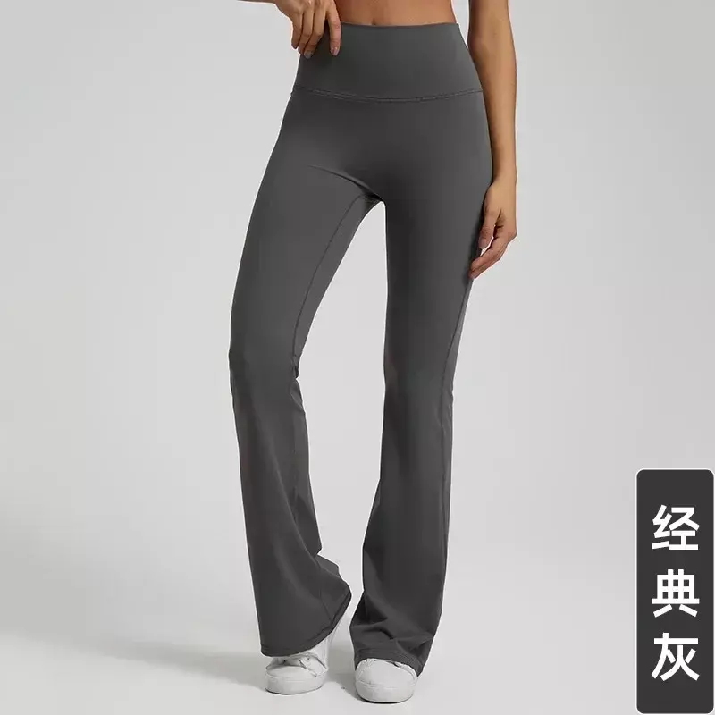 Ao Yoga celana Flare pinggang tinggi wanita celana olahraga kebugaran angkat pinggul kasual luar ruangan celana kaki lebar tari