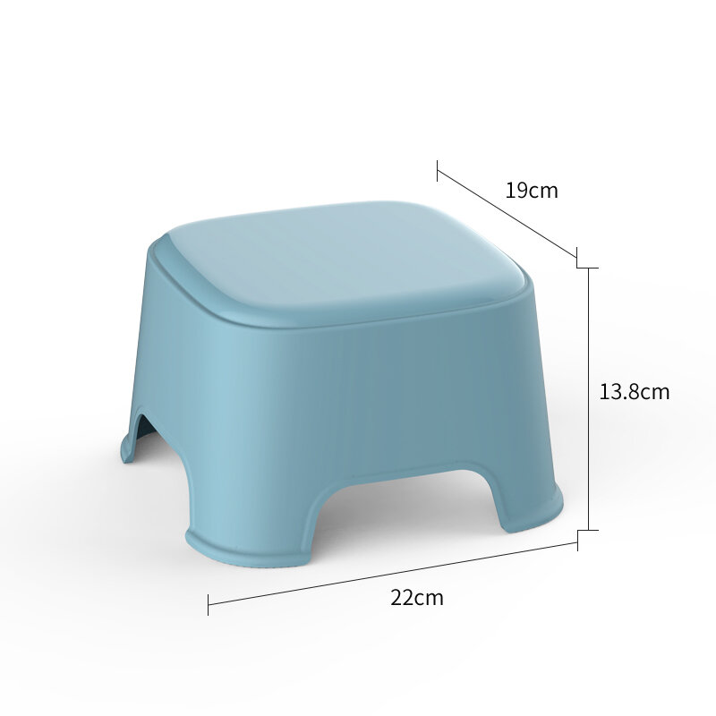 4 개/대 미니 벤치 레인보우 색상 미끄럼 방지 안정 의자 홈 어린이 의자 플라스틱 두꺼운 발판 실내 유치원