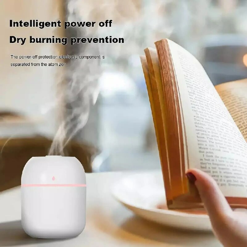Humidifier udara minyak esensial Diffuser, pelembap udara USB portabel penyemprot rumah 220ml, peralatan rumah tangga parfum kecil