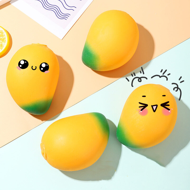 Letnie symulacje Mango szczypiące owoce odpowietrzające dekompresyjne powolne powracanie do kształtu dekompresyjne piłeczka antystresowa Ornament wiercące zabawka prezent