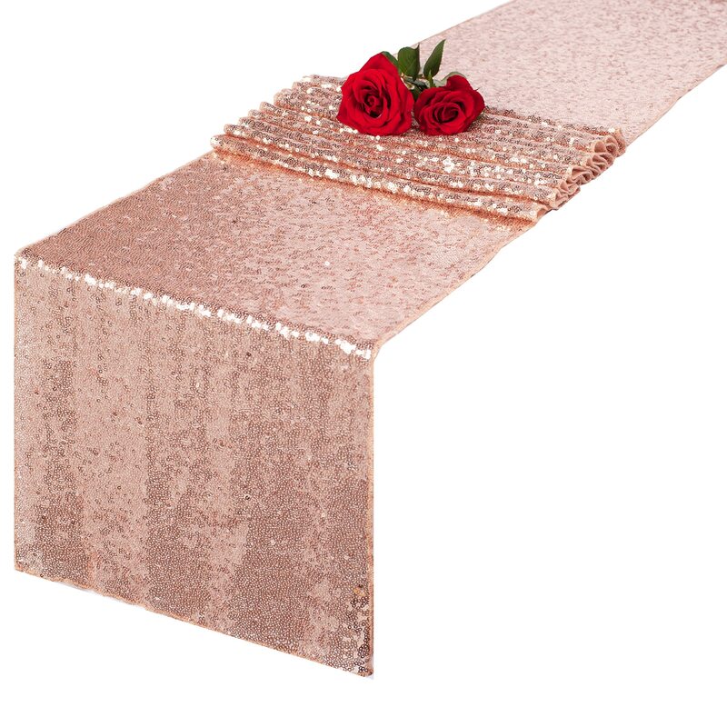 Glitter Sequin Table Runner for Sparkling Your Party Home Table Docorations Happy Birthday Wedding Bridal Shower Baby Shower