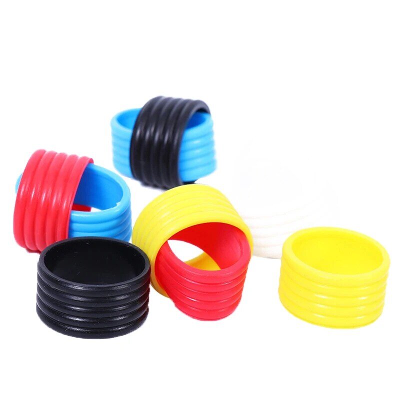 Tennis Racket Grip Rubber Ring Badminton Bat Overgrip Fix Flexible Bands Finishing Protector Outdoor Sports Red