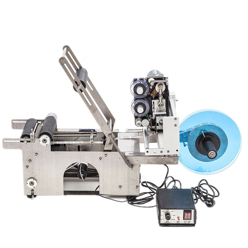 Najnowsza MT-50D półautomatyczna okrągła naklejka na słoik maszyna etykietująca z drukarka kodów kreskowych