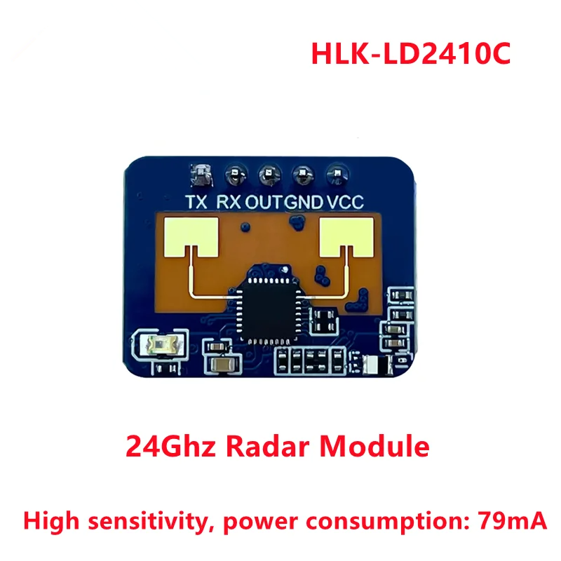 LD2410C 24Ghz czujnik obecności człowieka HLK-LD2410C 24G fali milimetrowej moduł czujnika radarowego bezdotykowe wykrywanie ruchu bicia serca