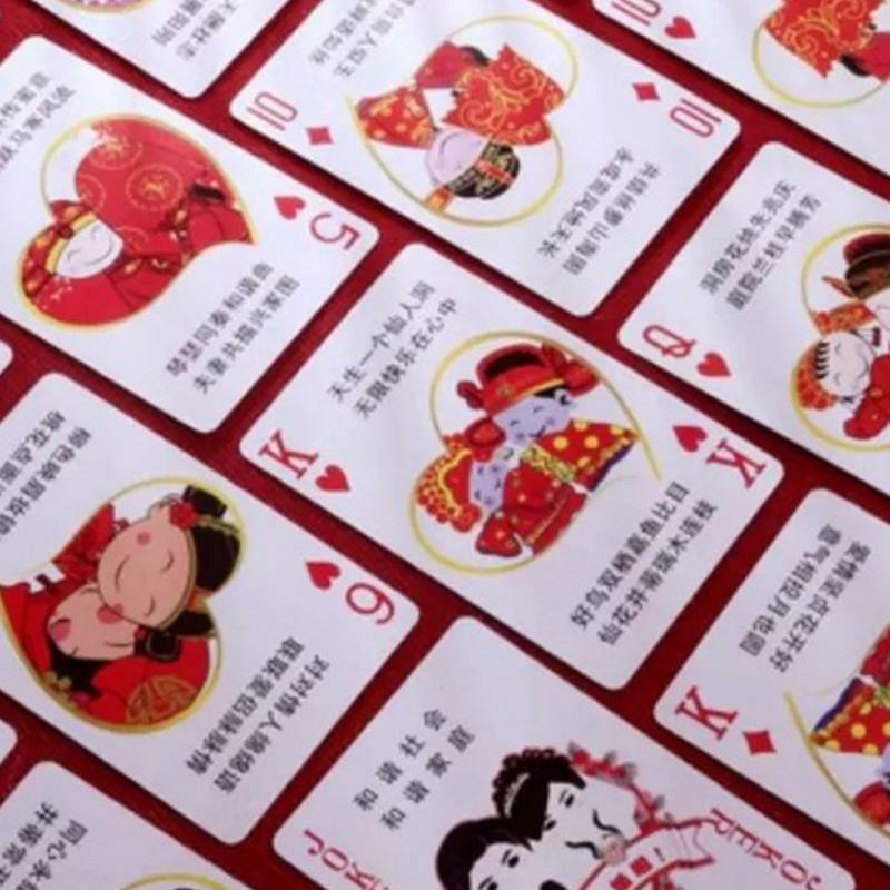 Cartes de poker uniques et amusantes pour fête d'enterrement de vie de jeune fille, deck pour thème de mariage, lune de miel