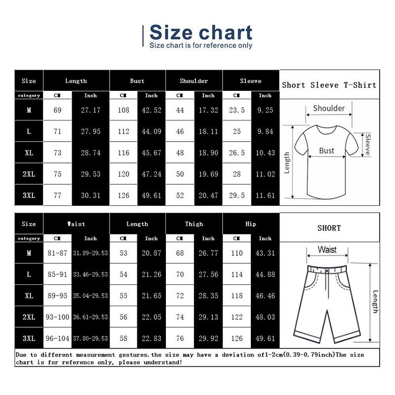 Men's summer T-shirt and shorts 2-piece set, casual men's clothing, 3D printed men's sportswear, street sportswear