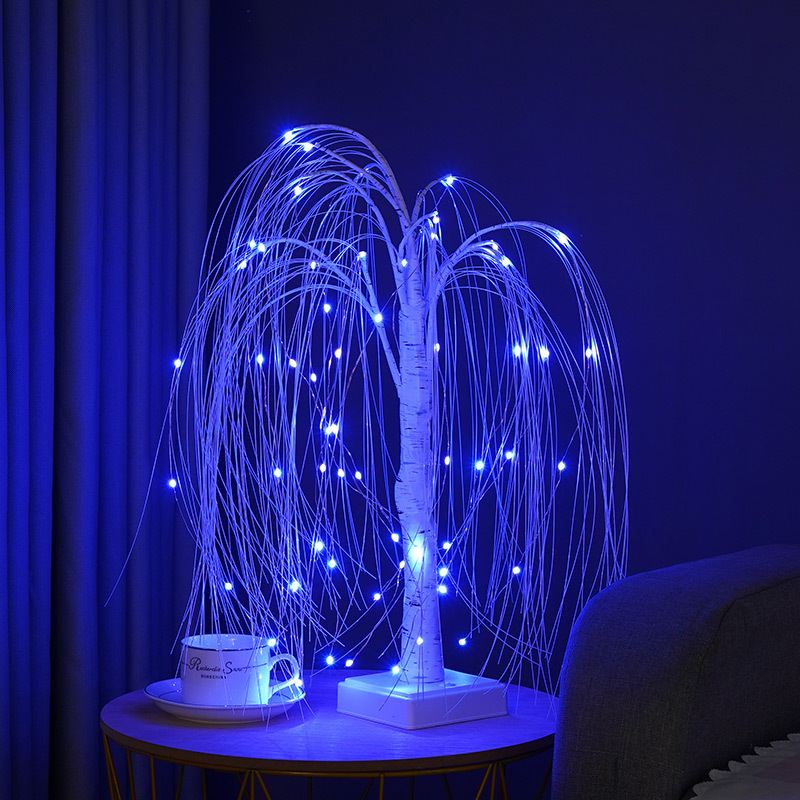 LED Willow Artesanato Atmosfera Luz, Home Office Decoração, Árvores Lâmpada, Cena De Festa De Natal, 16 Cores