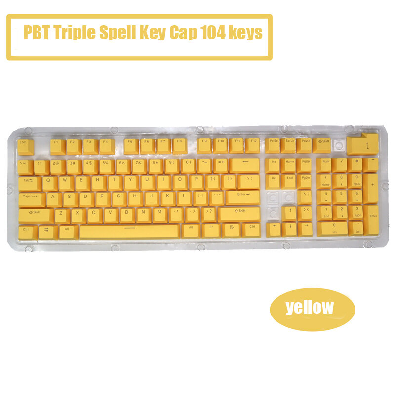 Колпачки клавиш 104 клавиш PBT, Набор колпачков клавиш с высотой OME, сменная цветная однотонная клавиатура, колпачки кнопок, механическая клавиатура