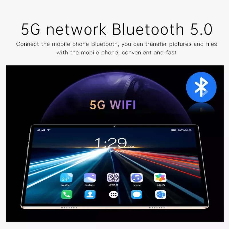 Планшет Gobal Version P70, 10 дюймов, Android 12, Bluetooth, 4 + 32 ГБ