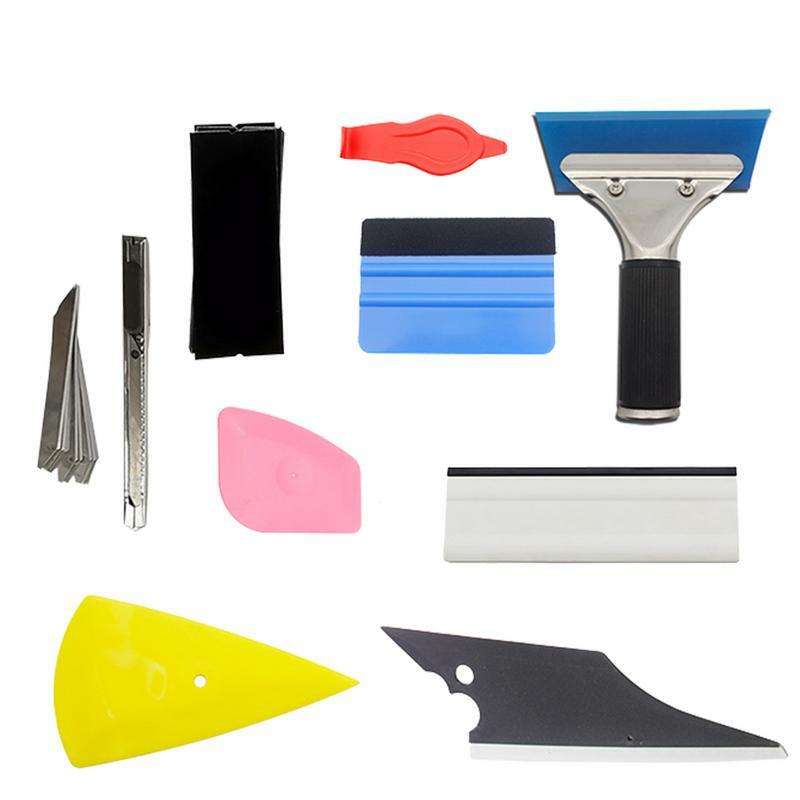 Kit de herramientas de tinte de ventana de coche, espátula de vinilo, espátula de vinilo, cortador raspador para vehículo, herramientas de envoltura