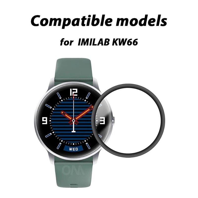 20D ขอบโค้งป้องกันฟิล์มสำหรับ Imilab KW66บลูทูธ5.0สมาร์ทนาฬิกาคุ้มครองเต็มรูปแบบหน้าจอ (แก้ว
